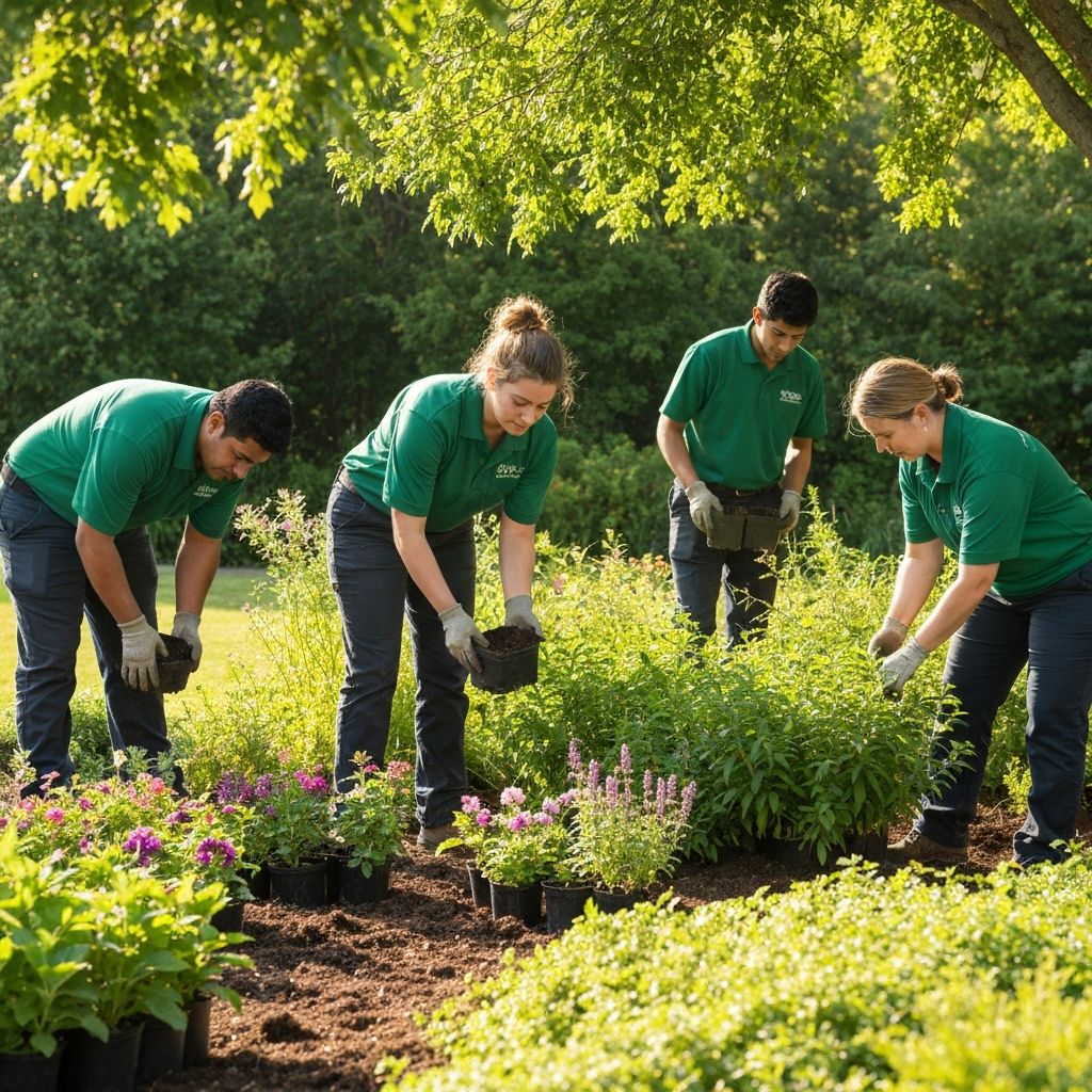 Команда «Вершина Ландшафта» на объекте